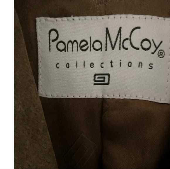 Pamela McCoy Suede Leather Jacket in Rich Brown.pit To Pit 19" - Picture 8 of 8